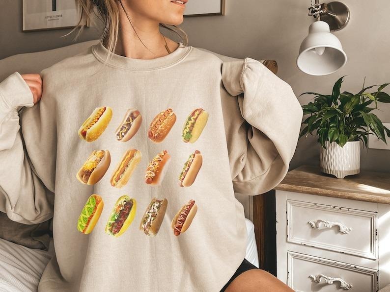 Hot Dog Sweatshirt, Glizzy Sweatshirt, Hot Dog Shirt Hoodie | RetroVerseTees.com