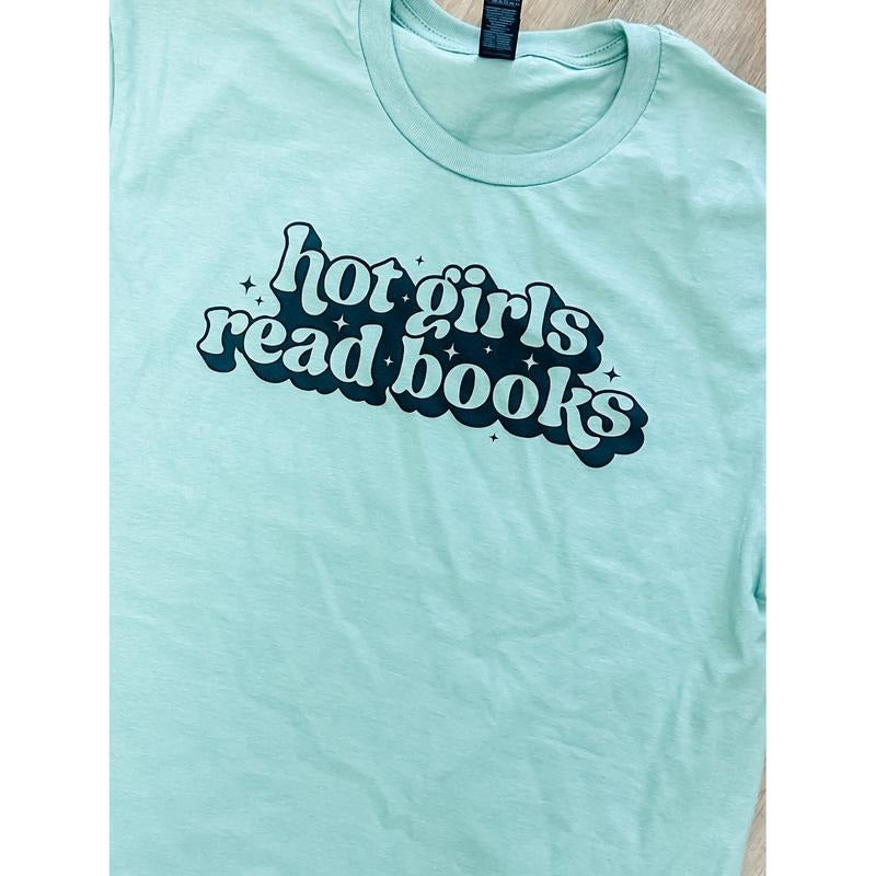 Hot Girls Read Books Graphic Tee Hoodie, Sweatshirt | RetroVerseTees.com