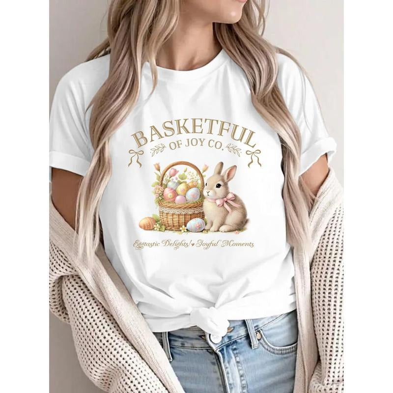 Hot Item Alert: Sweet Bunny Accompanying WB shield Bountiful Easter Basket, Bringing Egg - citing Delights T-Shirts,...