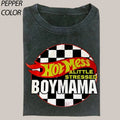 Hot Mess Mama Little Stressed Vintage Graphic Shirt, Bleached Mom T-Shirt, Boy Mama Race Car Mom Shirt Hoodie, Sweatshirt