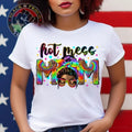 Hot Mess Mom Ever Shirt, Melanin Mom T-shirt, Leopard Black Mama Tees, African American Woman Black Love Tee, Black Girl...