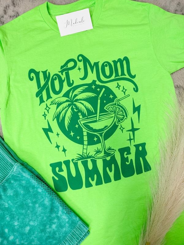Hot Mom Summer Graphic Tee Hoodie, Sweatshirt | RetroVerseTees.com