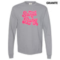 Hot Pink Santa Baby Sequin Patch Long Sleeve Comfort Colors T-Shirt Hoodie, Sweatshirt | RetroVerseTees.com