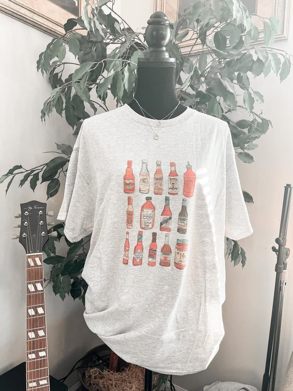 Hot Sauce Sweatshirt, Hot Sauce Lovers Hoodie, Peppers Spicy Jalapeno, Funny Crewneck T-Shirts | RetroVerseTees.com