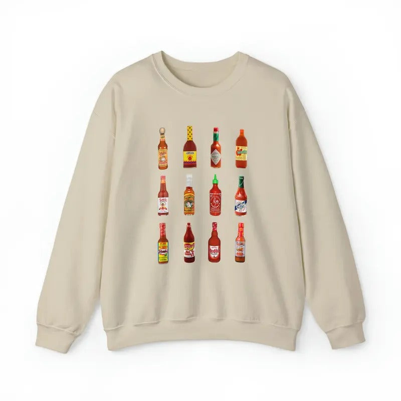 Hot Sauce Sweatshirt, Hot Sauces Lovers Hoodie, Hot Sauce Gift Shirt | RetroVerseTees.com