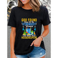 Housekeeping Women Housekeeper Cleaner Cleaning T-Shirt Round Neck Short Sleeve T-Shirt Women'WB shield Men Graphic Tee...