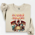 Houses And Humans Dungeons and Dragons T-Shirt Sweatshirt Hoodie, DND Houses And Humans Parody Funny Dungeons Roleplay...