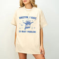Houston I Have So Many Problems Shirt, Funny Raccoon in Space Shirt, Retro Animal Quotes Shirt, Retro Raccoon...