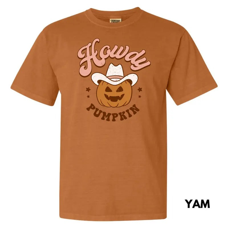 Howdy Pumpkin Comfort Colors T-Shirt 'NLB' Hoodie, Sweatshirt | RetroVerseTees.com