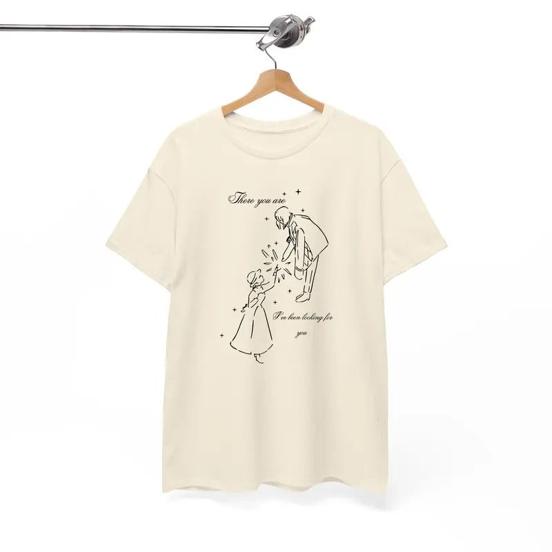 Howl And Sophie Calcifer Anime T-Shirt, Howls Moving Castle Tee - Cotton Hoodie, Sweatshirt | RetroVerseTees.com
