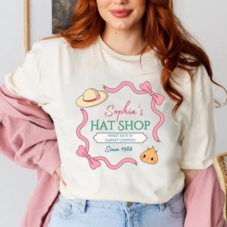 Howl's Moving Castle Inspired Sophie's Hat Shop Unisex Softstyle T-Shirt Hoodie, Sweatshirt | RetroVerseTees.com