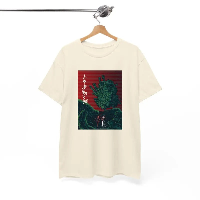 Howl's Moving Castle Shirt, Howl and Sophie Shirt, Anime shirt, Harajuku Clothing Womenswear Crewneck Polyester...
