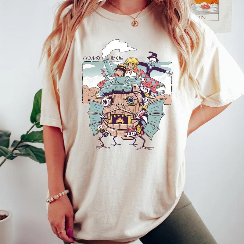 Howl's Moving Castle Shirt, Howl and Sophie Shirt, Howl Shirt, Calcifer Shirt, Studio Ghibli Hoodie, Sweatshirt