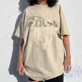 Howling Wolves Vintage Minimalistic T Shirt Hoodie Sweater, Retro Wolf Shirt, Cute Soft Distressed Cotton Shirt, Wolf...