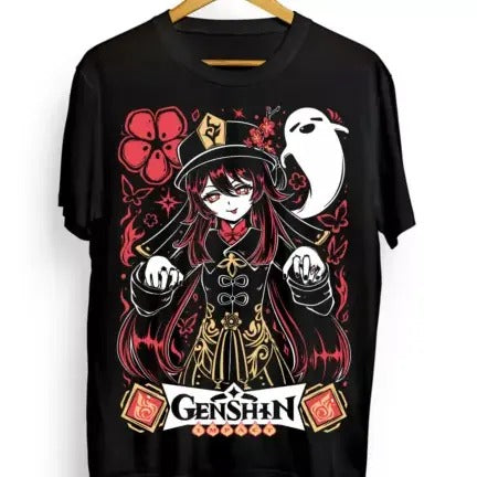 Hu Tao T-shirt Genshin Impact gorou,Anime,Manga,Graphic Tee All Size Hoodie, Sweatshirt | RetroVerseTees.com