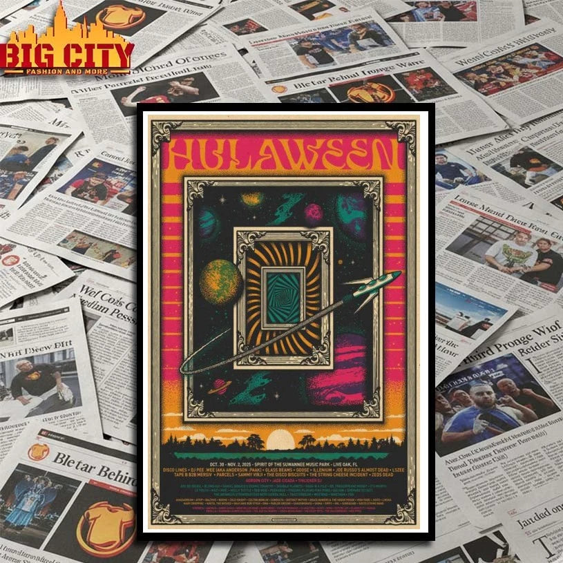 Hulaween Live Oak, Florida 2025 Poster shirt