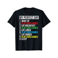 Humorous "My Perfect Day" Graphic T-Shirt for Men - Short Sleeve, Casual, Funny Video Game Print Tee