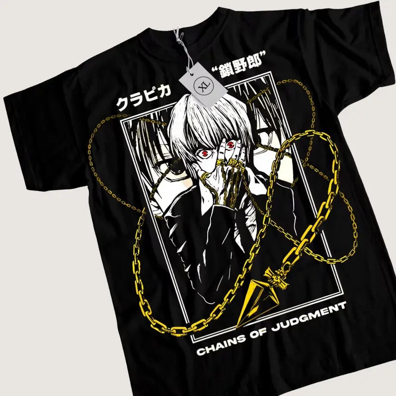 Hunter X Hunter Anime T-Shirt & Sweatshirt, Kurapika The Chains of Judgement Graphic Tee, Anime Manga Lover Gifts Hoodie