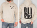 Hunting And Fishing Life Hoodie with American Flag Design For Men - Gift For Hunter, Fathers Day - Classic Cotton Blend...