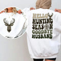 Hunting Wife 2 sied Sweatshirt, Green tractor brand Season Sweatshirt, Hunting Season, Mouthless cat Hunting Season...
