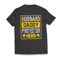 Husband DADDY Protector Hero Father's Day T-Shirt Casual Classic Hoodie, Sweatshirt | RetroVerseTees.com