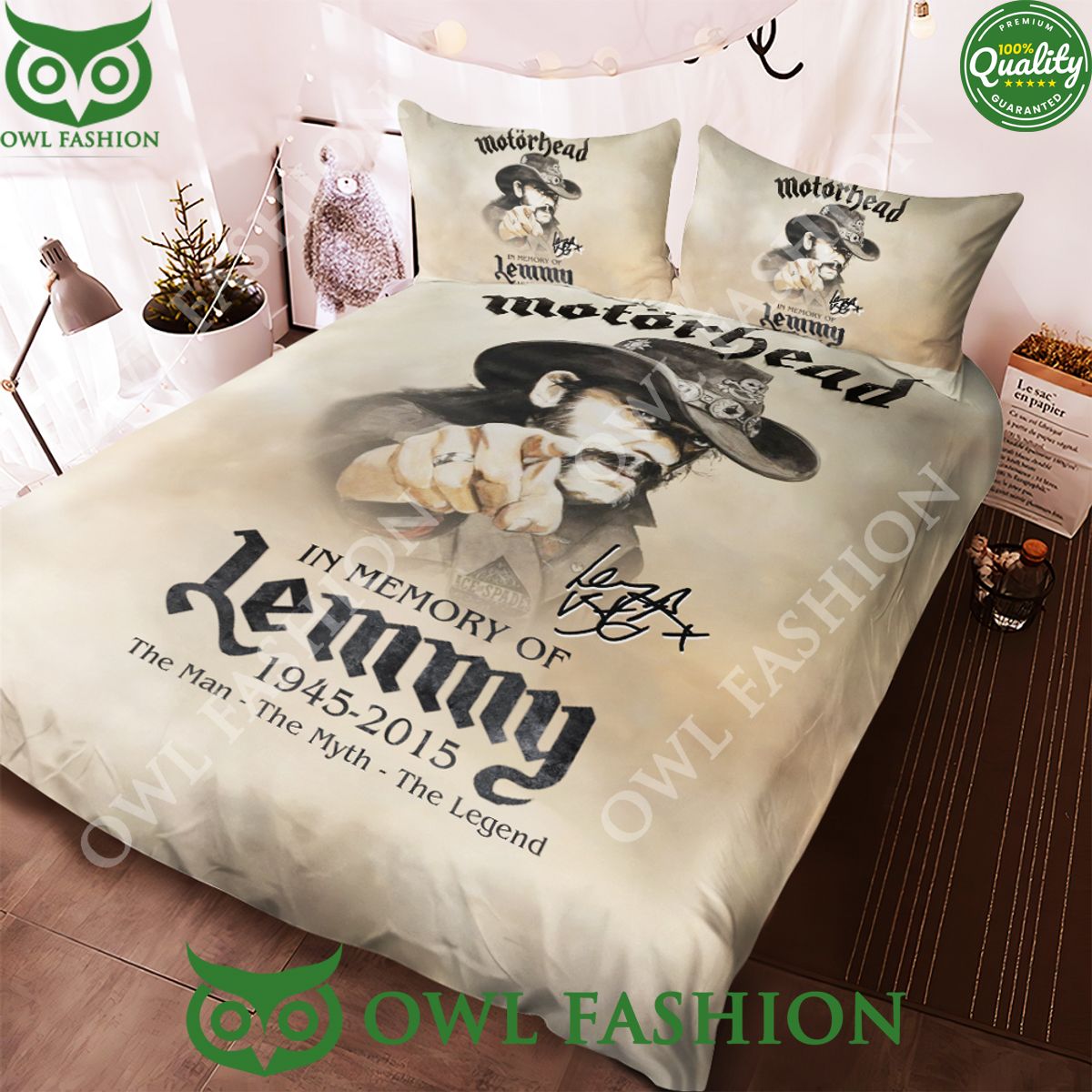 Motörhead Band x Lemmy Kilmister 1945 2015 Legend Myth Memory Bedding set