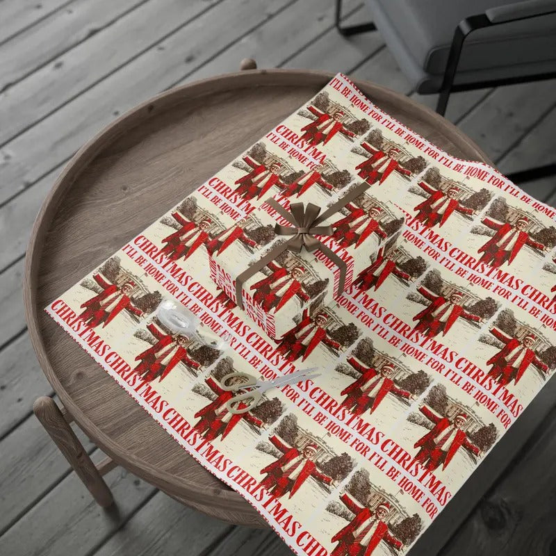 I''ll Be Home for Christmas Trump Wrapping Paper T-Shirts, Hoodie, Sweatshirt | RetroVerseTees.com
