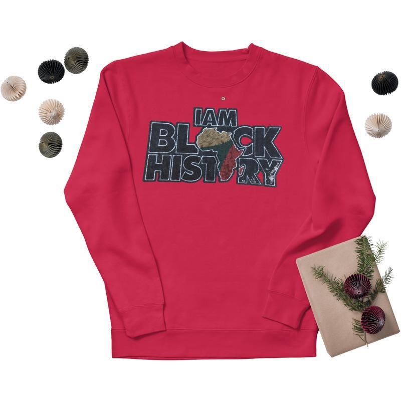 I Am Black History Sequin Graphic Cotton Sweatshirt T-Shirts, Hoodie | RetroVerseTees.com