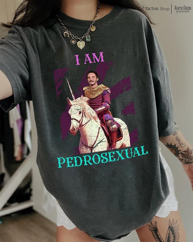 I Am Pedrosexual Comfort Colors Unisex Tshirt For Fan, Pedro Pascal Movie 90s Retro Bootleg Shirt, Fan Merch Celebrity...