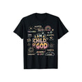 I Am a Child of God Christian Shirt Cotton Casual Street Style Crew Neck Short Sleeve T-Shirt Trendy Top for Women for...
