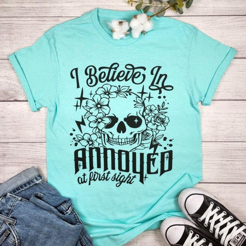 I Believe In Annoyed At First Sight Graphic T-shirt Hoodie, Sweatshirt | RetroVerseTees.com