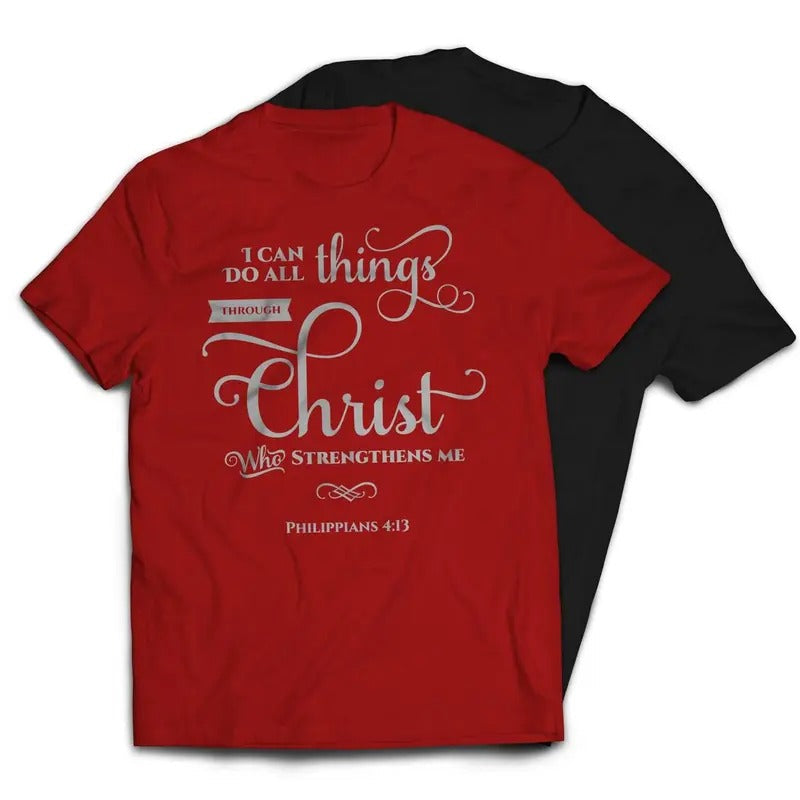 I Can Do All Things Through Christ Religious Christian T-Shirt Casual Classic Hoodie, Sweatshirt | RetroVerseTees.com