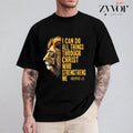 I Can Do All Things Through Christ Who Strengthens Me T-Shirt Casual Style Crew Neck Short Sleeve T-Shirt Tops Trendy for...