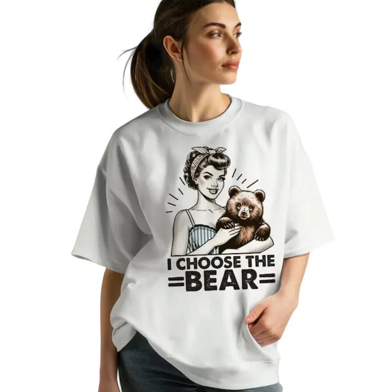 I Choose The Bear Shirt Png, Retro Women Png, Women 90s Png, Support Women, Feminist Shirt Png, Funny Feminist Png, Team...