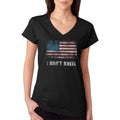 I Don't Kneel American Pride Women's V-Neck T-Shirt Hoodie, Sweatshirt | RetroVerseTees.com