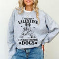 I Don't Need A Valentine Sweatshirt, I Need More Dogs Sweater, Dogs Lover Shirt, Pet Owner Gifts, Funny Valentine Long...