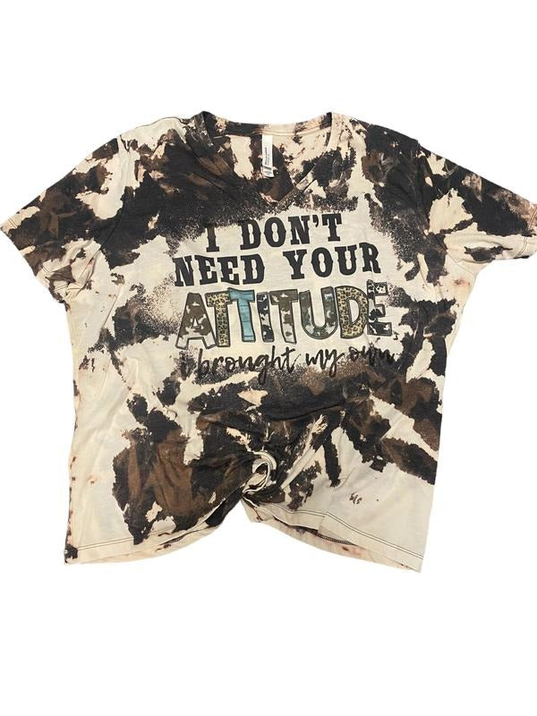 I Don't Need Your Attitude V-Neck Shirt Hoodie, Sweatshirt | RetroVerseTees.com