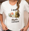 I Eat Cement Cat Cringey White T Shirt Cat Meme Shirt Funny Cat T Shirt Hoodie, Sweatshirt | RetroVerseTees.com