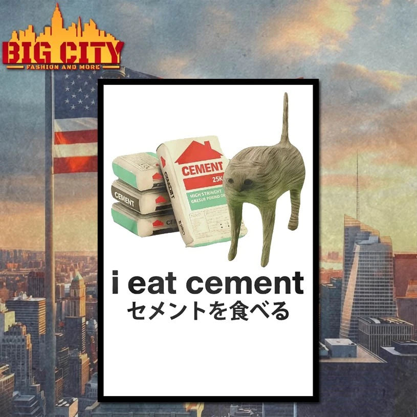 I Eat Cement Cat Meme shirt