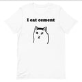 I Eat Cement Cursed Cat, Funny Meme Shirt, Ironic Shirt, Cat Lover Gift Hoodie, Sweatshirt | RetroVerseTees.com