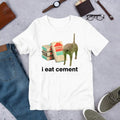 I Eat Cement Cursed Cat, Funny Meme Shirt, Ironic Shirt, Cat Lover Gift Front Side Printed Comfort Fabric Cotton Hoodie,...