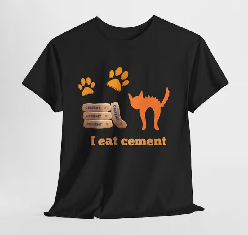 I Eat Cement Cursed Cat, Ironic Shirt, Cat Lover Gift Hoodie, Sweatshirt | RetroVerseTees.com
