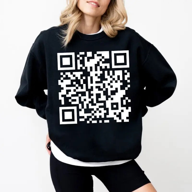 I F*cking Love You QR Code Sweatshirt, QR Code I F*cking Love You Valentine's Sweatshirt, Valentines Gifts, Gift For Her,...