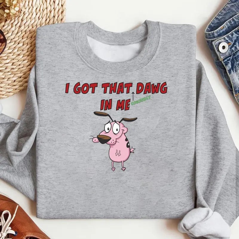 I Got That Dawg In Me Printed Sweatshirt Top Womensweater, Fashion trending, Gift for mama, Full size Womenswear...