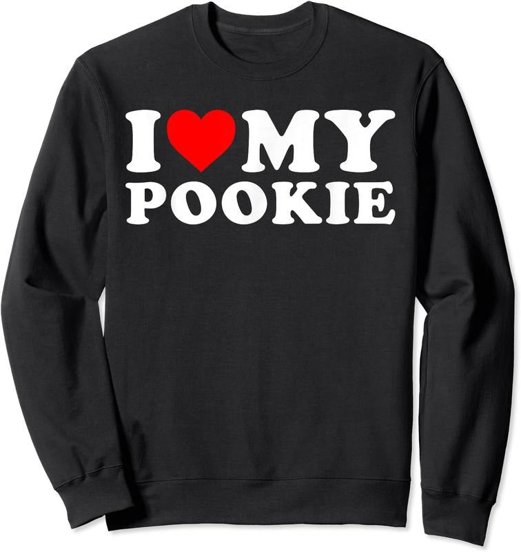 I Heart My Pookie Funny Shirt, I Love My Pookie Unisex Crewneck Sweatshirt Hoodie | RetroVerseTees.com
