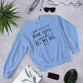 I Just Want To Drink Coffee And Pet My Dog Graphic Crewneck Sweatshirt T-Shirts, Hoodie | RetroVerseTees.com