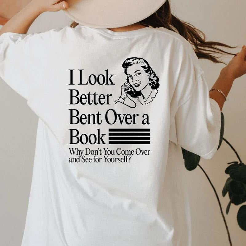 I Look Better Bent Over A Book Hoodie, Funny Book Lover Shirt, Retro Bookish Sweatshirt, Smut Reader Sweater, Gift For...