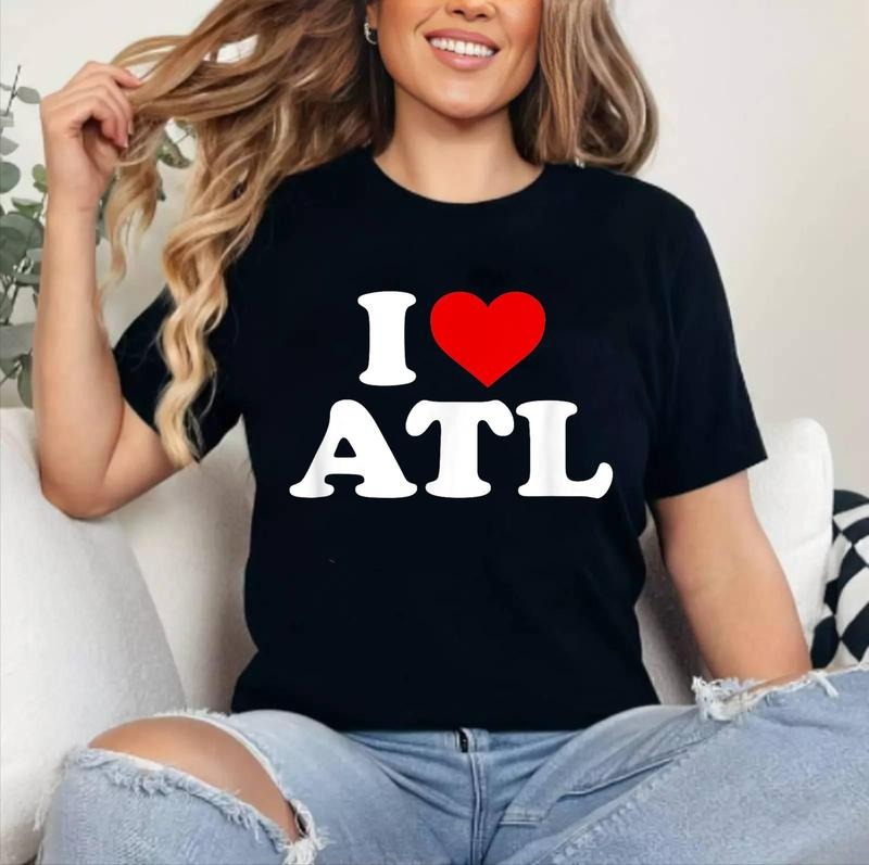 I Love Atlanta ATL - Heart T-Shirt | Cotton 100%, Crewneck, Top Womenswear Hoodie, Sweatshirt | RetroVerseTees.com