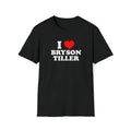 I Love Bryson Tiller Custom T-Shirt, Gift For Him, Gift For Her, Menswear Cotton Classic Casual Basic Short Sleeve...