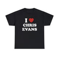 I Love Chris Evans Unisex Tee, I Love T shirt Menswear T-Shirt Hoodie, Sweatshirt | RetroVerseTees.com